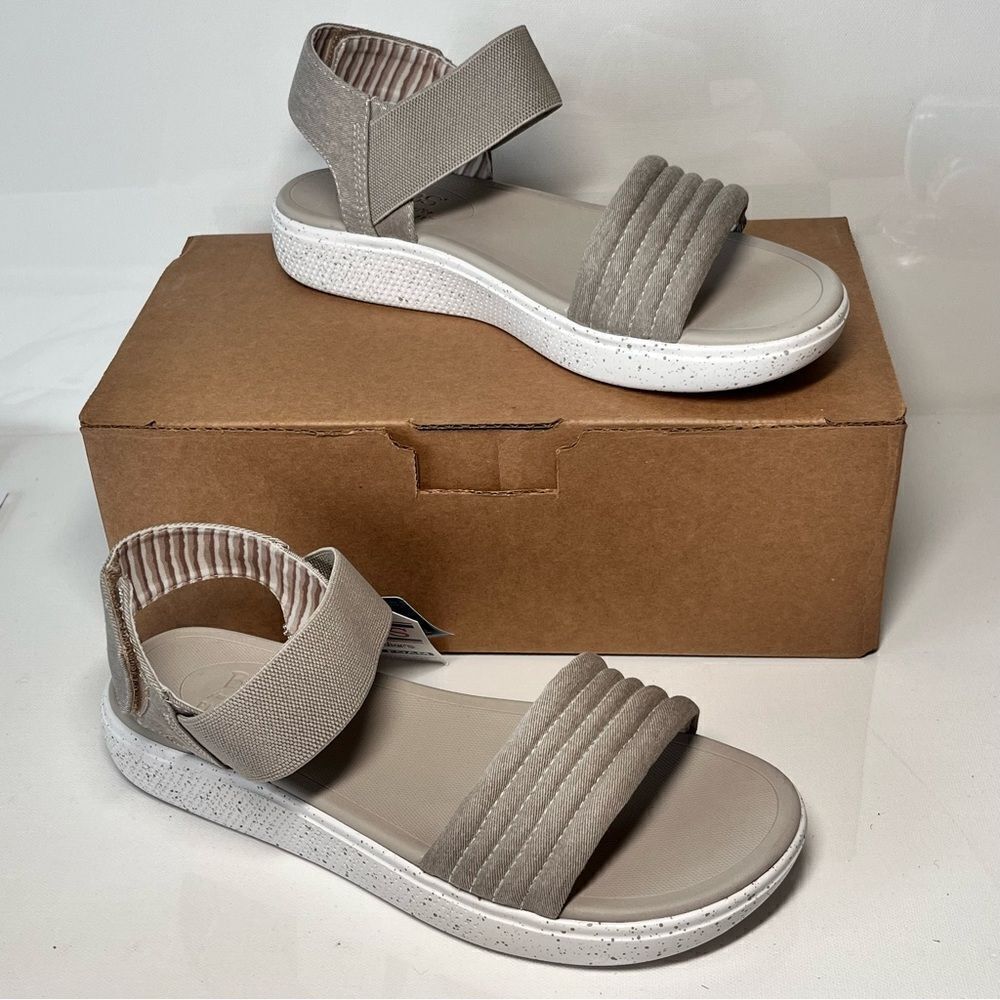 Skechers_BOBS Vegan Washable Summer Skipper Canvas Sandals - Optical Chill - Picture 5 of 7